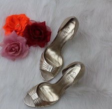 Sapatos de festa Guess Gold peep toe salto alto femininos tamanho 8 metálicos comprar usado Sapatos de festa Guess Gold peep toe salto alto femininos tamanho 8 metálicos comprar usado  Enviando para Brazil