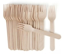 Wooden disposable forks for sale  WALSALL