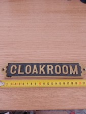 Cloakroom brass sign for sale  BRIDLINGTON