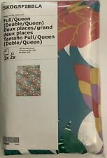 Nowa poszewka na kołdrę IKEA SKOGSFIBBLA pełna/królowa i 2 poszewki na poduszki, wielokolorowe 152 TC, używany na sprzedaż  Wysyłka do Poland