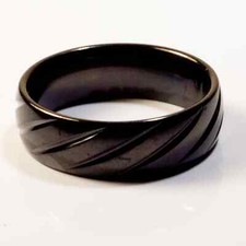 Bague anneau acier d'occasion  Perpignan-