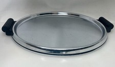 Bandeja redonda de aço inoxidável vintage Art Deco para bar de bebidas - 95207 comprar usado  Enviando para Brazil