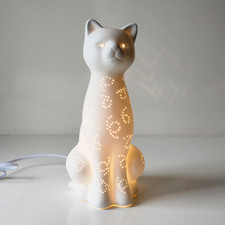 White ceramic cat for sale  Ripley