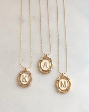 Gold initial tag for sale  Brooklyn