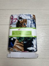 Licenciamento de arte “gatinho” padrão tecido 100% algodão 36” X 44”, usado comprar usado  Enviando para Brazil