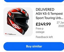 Agv tempest size for sale  BARNSLEY