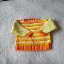 Camiseta bebê tricotada à mão em cores brilhantes 9 a 18 mnds comprar usado  Enviando para Brazil