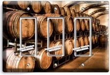 ANTIGA ADEGA VINÍCOLA RÚSTICA VINAGEM MADEIRA BARRIL DE VINHO 3 GFCI INTERRUPTOR DE LUZ PLACA DECORAÇÃO comprar usado  Enviando para Brazil