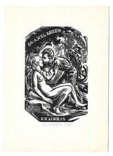 Używany, EMIL KOTRBA: Exlibris für Dr. Axel Leier; weiblicher Akt, 1971 na sprzedaż  Wysyłka do Poland