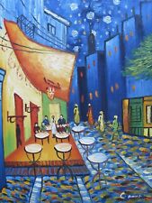 Vincent Van Gogh café terraço à noite grande pintura a óleo reprodução em tela comprar usado Vincent Van Gogh café terraço à noite grande pintura a óleo reprodução em tela comprar usado  Enviando para Brazil