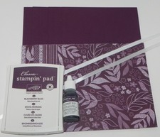 REFIL ALMOFADA DE TINTA BLACKBERRY BLISS PADRÃO 6X6 PAPEL CARTOLINA DESIGNER CARIMBO, usado comprar usado  Enviando para Brazil