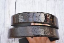CINTO MASCULINO W 1,3 polegadas - preto couro genuíno perna de avestruz pele comprar usado  Enviando para Brazil