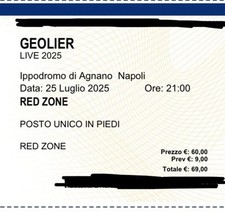 Biglietti concerto geolier usato  Roccaraso