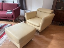 Weißledersessel hocker echtle gebraucht kaufen  Berlin