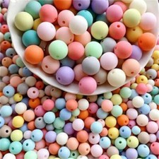 Materiales de joyería de color caramelo hágalo usted mismo orificio recto cuentas redondas acrílico cuentas mate segunda mano  Embacar hacia Mexico