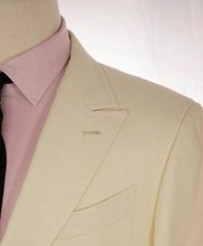 Blazer ERMENEGILDO ZEGNA - "SEDA/ALGODÃO" marfim pico lapela US$ 3.295 - 42R comprar usado  Enviando para Brazil