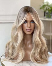 Ombre Mel Loiro Cabelo Humano Renda Frontal Perucas Longas Onduladas Pré-Arrancadas Densidade 150, usado comprar usado  Enviando para Brazil