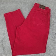 Calça jeans reta Crazy Horse A Liz Claiborne feminina tamanho 12 (30x28) vermelha cintura alta comprar usado  Enviando para Brazil