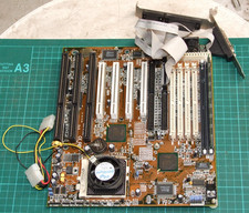 Placa-mãe chipset i430TX soquete 7 AT com CPU Pentium MMX 233MHz e 128Mb Ram comprar usado  Enviando para Brazil