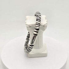 Pulseira de couro com estampa de animais zebra BRIGHTON 'adicione um berloque' placa de prata magnética, usado comprar usado  Enviando para Brazil