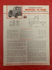 1961 Internacional "MODELO D-405" - Folheto/catálogo original de vendas de caminhões comprar usado  Enviando para Brazil