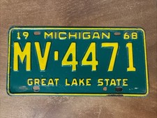 1968 michigan license for sale  Grayling