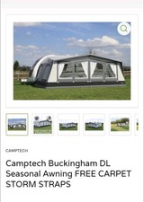 Camptech buckingham caravan for sale  NEWPORT