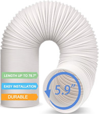 Mangueira de escape CA portátil flexível 5,9" - no sentido anti-horário - 78,7" comprimento máximo comprar usado  Enviando para Brazil