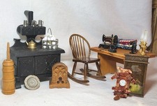 Lote de 20 peças de móveis e acessórios vintage em miniatura para casa de bonecas escala 1:12 comprar usado  Enviando para Brazil