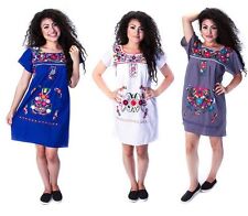 Sortidas acima do joelho Curto Bordado Mexicano Camponês Hippie Mini Vestido metade comprar usado  Enviando para Brazil