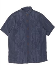 Camisa masculina manga curta azul marinho floral seda AZ05 TOMMY Hilfiger comprar usado  Enviando para Brazil