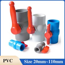 PVC Plastik Rohr-Fittings Kugelhahn Muffe Klebefitting Absperrhahn 20 bis 110mm, usado comprar usado  Enviando para Brazil