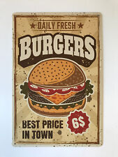 Blechschild burgers 30x20cm gebraucht kaufen  Homburg