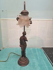 Patinated spelter lamp for sale  LEEDS