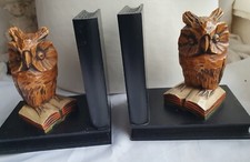 Buchstützen eulen holz gebraucht kaufen  Duisburg