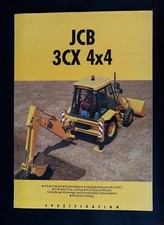 Folheto de vendas original - Retroescavadeira JCB 3cx 4x4 - 1992 comprar usado  Enviando para Brazil