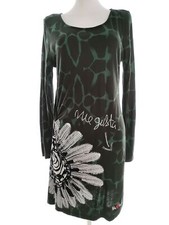 DESIGUAL Rozmiar XL Czarna Do kolan Sweter Sukienka Wiskoza Długi rękaw Zwierzę Pri, używany na sprzedaż  PL