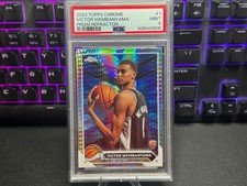 2023 TOPPS CHROMOWANY REFRAKTOR PRYZMATU #1 VICTOR WEMBANYAMA ROOKIE RC PSA 9, używany na sprzedaż  Wysyłka do Poland