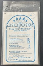 Mongoose bmx 1986 for sale  Rock Hill