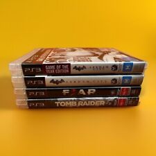 Playstation 3 Hits pacote com 4 Batman Arkham City GOTY Fear Tomb Raider completo comprar usado  Enviando para Brazil