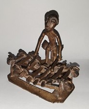 MÚSICO XILOFONE FUNDIDO CERA BRONZE ASHANTI BRONZE ANTIGO PESO DOURADO comprar usado  Enviando para Brazil