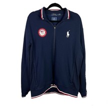 Jaqueta polo Ralph Lauren equipe olímpica EUA 2016 zíper completo azul marinho masculina GG, usado comprar usado  Enviando para Brazil