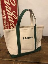 Bolsa de lona vintage LL Bean barco e tote parte inferior verde EUA comprar usado  Enviando para Brazil