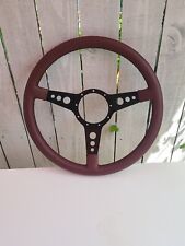 Volante VIP 15,5" 3 raios clássico cabo de couro borgonha - 9 furos comprar usado  Enviando para Brazil