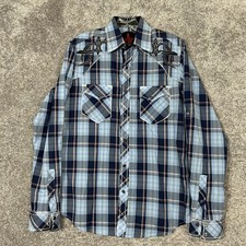 Los Altos Botas Manga Longa Pérola Snap Camisa Feminina S Western Xadrez Cowgirlcore comprar usado  Enviando para Brazil