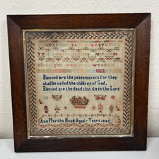 Victorian antique sampler for sale  CHRISTCHURCH