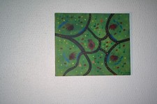 Toile contemporaine signée d'occasion Toile contemporaine signée d'occasion  Vergongheon