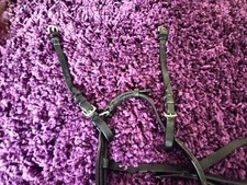 Black leather noseband for sale  BRIGHTON