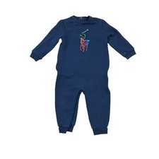 Usado, Macacão de lã azul marinho logotipo remendado polo manga longa bebê menino RALPH LAUREN tamanho 12m comprar usado  Enviando para Brazil