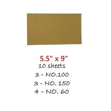 Lixa seca úmida 10 peças 9x5,5 polegadas 60 100 150 sortida grão madeira tinta metal drywall comprar usado  Enviando para Brazil